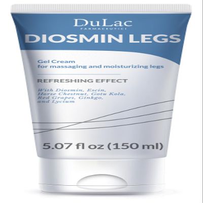 Dulc - Diosmin Legs 5.07 Fl Oz - Varicose Veins Treatment for Legs, Gel Cream for Circulation and Spider Veins, Cooling Effect Diosmin and Horse Chestnut Cream for Leg Swelling Relief