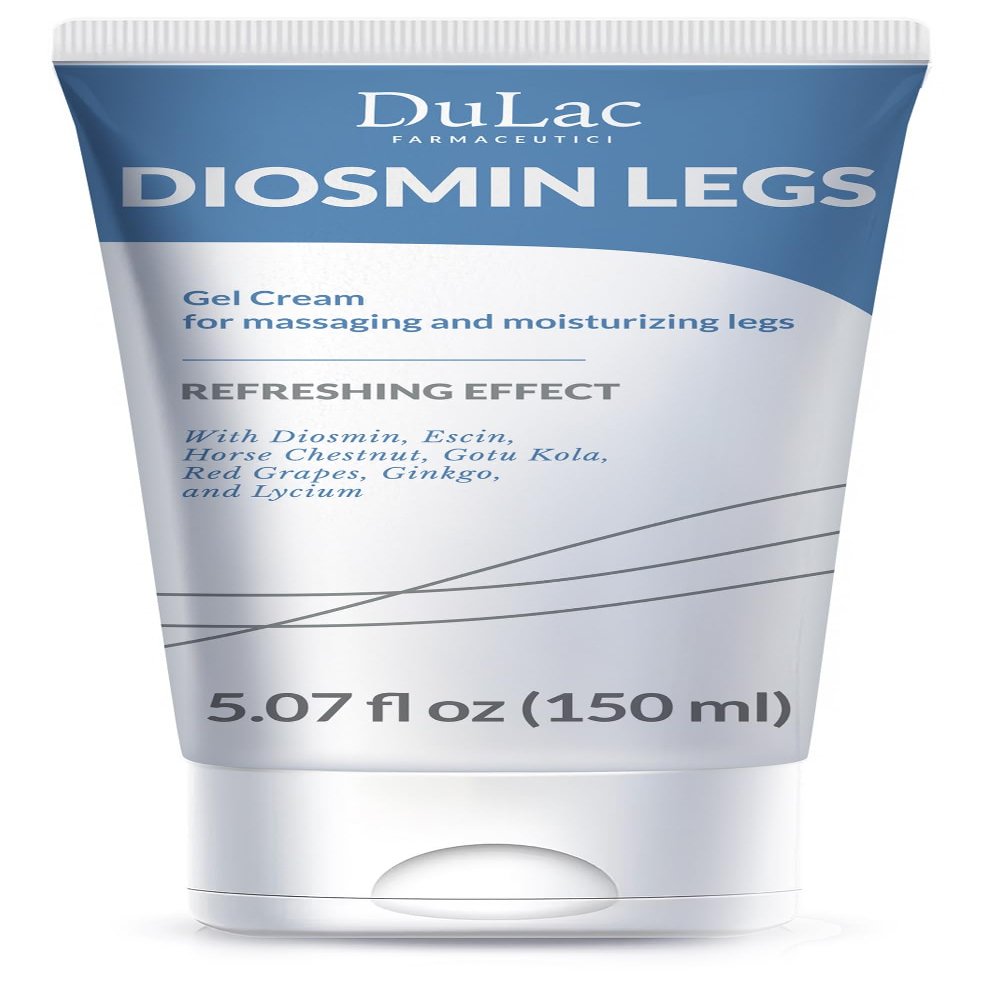Dulc - Diosmin Legs 5.07 Fl Oz - Varicose Veins Treatment for Legs, Gel Cream for Circulation and Spider Veins, Cooling Effect Diosmin and Horse Chestnut Cream for Leg Swelling Relief