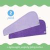 Turbie Twist 4-Pack Microfiber Hair Towel for Beauty, Travel, Gifting - Hair Wrap Turban for Straight, Wavy & Curly Hair - Premium Hair Care (Dark Purple, Light Purple, Grey, Light Pink) view 4