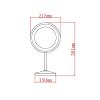 CZCZC Makeup Mirror with Lights, 8 Inch Brass Magnification Countertop Vanity Mirrors, Rotation Illuminated Cosmetic Mirror view 3