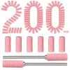 200pcs 180 Grit Small Sanding Bands for Nail Drill with 2pcs 3/32 Upgrade Mandrels Bits, Mini Sanding Bands for Nail Drill for Manicure Nail Salon and Nail Enthusiasts Use, Pink view 1