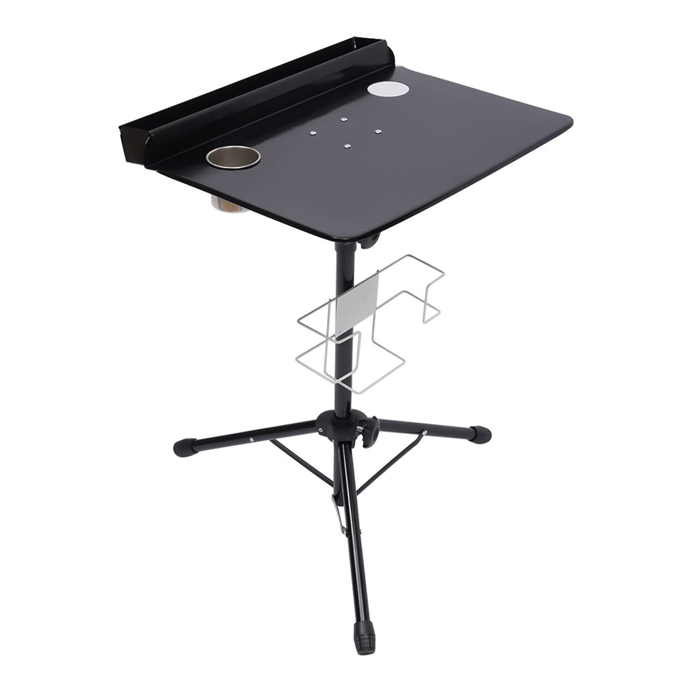 MUSESPANI Tattoo Workstation Hair Salon Tray, Adjustable Height (28-44in) Tattoo Workbench, Portable Tattoo Armrest Stand with Rack for Tattoo Studio, Beauty Salon, Hair Salon (19.69 * 16.14inch)