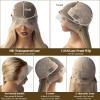 13x6 HD Lace Front Wigs Human Hair for White Women, 24 Inch Highlights Ombre Balayage Blonde Mixed Golden Blonde with #4 Brown Roots Glueless Lace Frontal Wigs Human Hair, Pre Plucked 180% Density view 3
