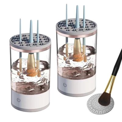 Beauty Cosmetic Brush Cleaner (2pcs White,Charging)