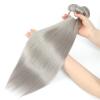 Human Hair Bundles Straight Bundles with Frontal 13x4 Silver Colored Hair 3 Bundles With Closure Brazilian Remy Human Hair Extensions Hair Extensions(8 Inch) view 3