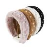 MVUYO FMURY Headband Female Retro Cute Pearl Elegant Geometric Sweet Thunder Hoop(D) view 2