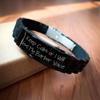 Barber Gifts: Keep Calm Or I Will Use My Barber Voice Glide lock Clasp Christmas Unique Gift for Men, Women, Friends, Coworkers, Family - Adjustable and Durable Black Stainless Steel Silicone Clasp view 2