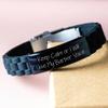 Barber Gifts: Keep Calm Or I Will Use My Barber Voice Glide lock Clasp Christmas Unique Gift for Men, Women, Friends, Coworkers, Family - Adjustable and Durable Black Stainless Steel Silicone Clasp view 3