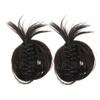 Didiseaon 2pcs Messy Bun Clip for Women Curly Hair Bun Accessories Soft Comfortable Fake Hairpiece for Fine Hair Volume Boosting Half-up view 1