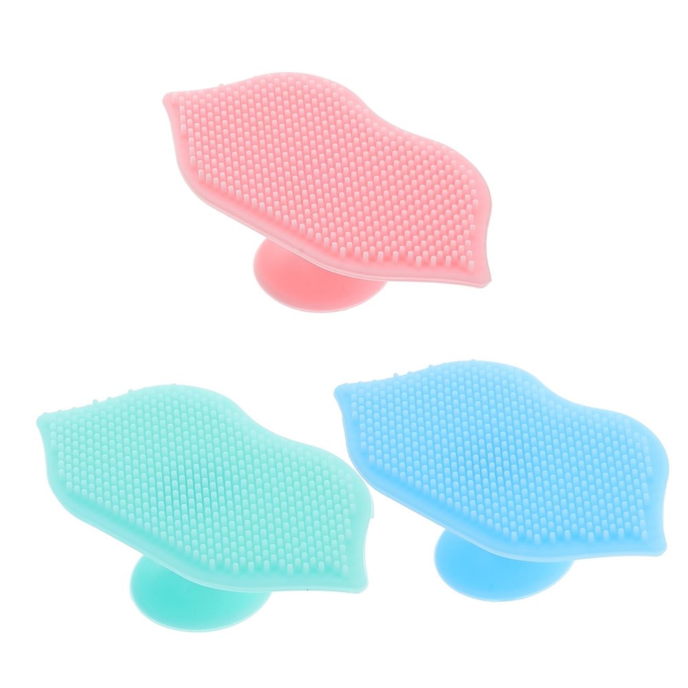 Anneome 3pcs Silicone Face Scrubber Exfoliating Facial Brush Pads for Deep Cleansing and Skin Care Soft Silicone Cleansing Brushes Green and for Home and Travel Use