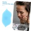 Anneome 3pcs Silicone Face Scrubber Exfoliating Facial Brush Pads for Deep Cleansing and Skin Care Soft Silicone Cleansing Brushes Green and for Home and Travel Use view 3