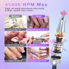 Cordless Nail Drill Professional: 45000 RPM Rechargeable Electric Nail File Kit, Portable & Low Noise for Acrylic, Gel Nails, Manicure & Pedicure - Salon & Home Use (Dazzle) view 3