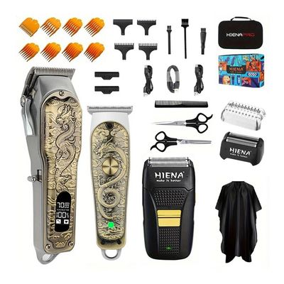 EWKYLSEM Razors Cordless Hair Clipper for Men -USB Charging, Convenient and Professional. LED Smart Display, Ideal Gift for Special Occasions(Bronze Dragon Set)