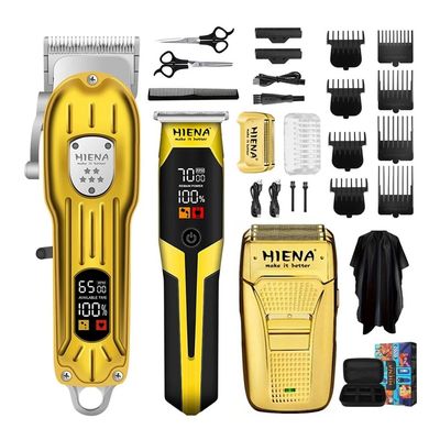 EWKYLSEM Razors HIENA Professional Salon Hair Cutting Machine Three-Piece Set USB-Charged Trimmer Offers Options for Home Applications Clipper