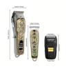 EWKYLSEM Razors Cordless Hair Clipper for Men -USB Charging, Convenient and Professional. LED Smart Display, Ideal Gift for Special Occasions(Bronze Cap Set) view 2