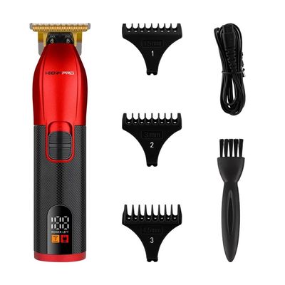 EWKYLSEM Razors Professional Hair Trimmer Clipper for Men, Rechargeable BarberCordless Hair Cutting Machine,Beard Trimmer, for Father's Day Gift(Red)