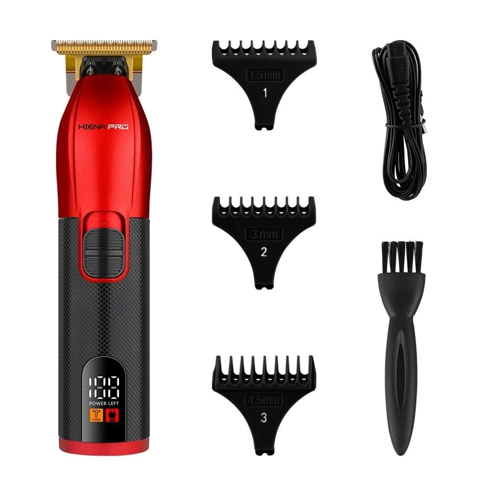 EWKYLSEM Razors Professional Hair Trimmer Clipper for Men, Rechargeable BarberCordless Hair Cutting Machine,Beard Trimmer, for Father's Day Gift(Red)