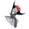 Halloween Hairhoop With Devil Horn Dark Series Headband Eyeball Tulle Headpiece Theme Party Music Festival Hairband view 3
