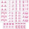 10 Sheets Ribbon Tattooed Stickers Breast Cancers Awareness Stickers Temporary Cancers Tattooed For Girls Women view 1