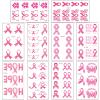 10 Sheets Ribbon Tattooed Stickers Breast Cancers Awareness Stickers Temporary Cancers Tattooed For Girls Women view 3