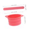 SKISUNO 4pcs Silicone Wax Warmer Bowls for Hair Removal Non-stick Wax Liner and Spatula Foldable Face Mask Bowl Complete Waxing view 2