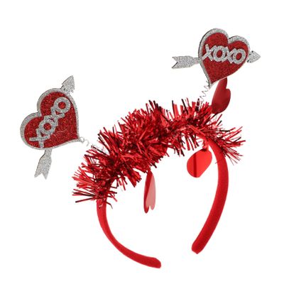 Cabilock Valentine Day Headband for Women Comfortable and Stylish Heart Accessory for Parties Weddings and Dress-up Events Versatile Design for Various Hairstyles