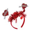 Cabilock Valentine Day Headband for Women Comfortable and Stylish Heart Accessory for Parties Weddings and Dress-up Events Versatile Design for Various Hairstyles view 1