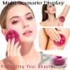 2 Pcs Large Body Powder Puff and Container Powder Container with Puff Powder Puff Crystal Container Soft Washable Reusable Velour Face Body Glitter Powder Puff Wet Dry Makeup (Amber Simple) view 2