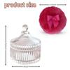 2 Pcs Large Body Powder Puff and Container Powder Container with Puff Powder Puff Crystal Container Soft Washable Reusable Velour Face Body Glitter Powder Puff Wet Dry Makeup (Amber Simple) view 3