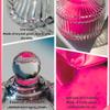 2 Pcs Large Body Powder Puff and Container Powder Container with Puff Powder Puff Crystal Container Soft Washable Reusable Velour Face Body Glitter Powder Puff Wet Dry Makeup (Amber Simple) view 4