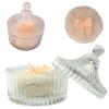 2 Pcs Large Body Powder Puff and Container Powder Container with Puff Powder Puff Crystal Container Soft Washable Reusable Velour Face Body Glitter Powder Puff Wet Dry Makeup (Yellow) view 1