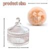 2 Pcs Large Body Powder Puff and Container Powder Container with Puff Powder Puff Crystal Container Soft Washable Reusable Velour Face Body Glitter Powder Puff Wet Dry Makeup (Yellow) view 3