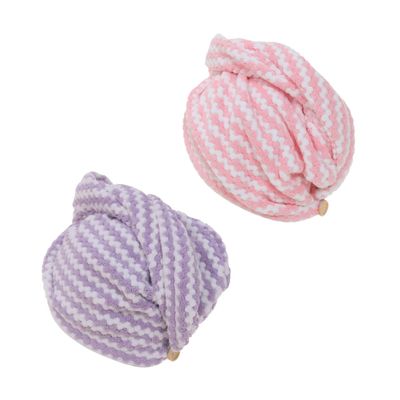 ASAKKURA Quick Dry Hair Cap Set 2pcs Non-Slip Spa Caps Hair Drying Towel for Adults Boys and Girls Spa Accessory