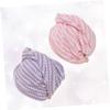 ASAKKURA Quick Dry Hair Cap Set 2pcs Non-Slip Spa Caps Hair Drying Towel for Adults Boys and Girls Spa Accessory view 3
