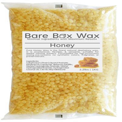 Bare Box Wax Honey - Hard Stripless Wax Beads 1kg/2.2lbs. Bag