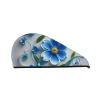 STVYUKL Blue Mini Flower Swirl Hair Drying Cap Super Absorbent Soft Hair Drying Towel Quick Dry Coral Velvet Drying Hair Caps Hair Turban for Women Wet Hair Long Thick Hair view 1