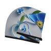 STVYUKL Blue Mini Flower Swirl Hair Drying Cap Super Absorbent Soft Hair Drying Towel Quick Dry Coral Velvet Drying Hair Caps Hair Turban for Women Wet Hair Long Thick Hair view 3