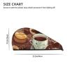 Coffee and Sweets Sugar Chocolate Hair Towel Wrap for Women Hair Cap Coral Velvet Hair Drying Cap with Button Super Absorbent Hair Drying Towel Quick Dry Hair Turban for Wet Hair Long Thick Hair view 4