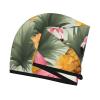 LHBWCVN Flamingos and Pineapples Hair Towel Wrap for Women Hair Cap Coral Velvet Hair Drying Cap with Button Super Absorbent Hair Drying Towel Quick Dry Hair Turban for Wet Hair Long Thick Hair view 3