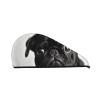 LHBWCVN Cute Black Pug Dog Hair Towel Wrap for Women Hair Cap Coral Velvet Hair Drying Cap with Button Super Absorbent Hair Drying Towel Quick Dry Hair Turban for Wet Hair Long Thick Hair view 1
