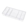 Clear Eyelash Tool Case With 5 Sections And Protective Lid Storage Box For Beauty Salon Supplies view 1