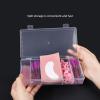Clear Eyelash Tool Case With 5 Sections And Protective Lid Storage Box For Beauty Salon Supplies view 4