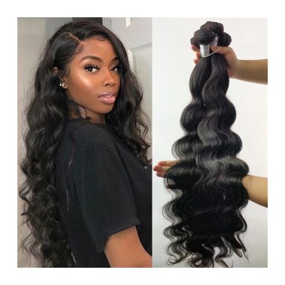 Hair Extensions 10A Body Wave Bundles 8-40 Inch Natural Black Bundles 100% Human Hair Bundles Top Quality Brazilian Hair Weave Bundles Remy Hair Human Hair Bundles(1 bundle 16)