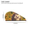 LPTSVBN Hedgehog Hair Drying Cap Coral Velvet Hair Towel Wrap with Button Quick Dry Hair Cap for Women Soft Absorbent Hair Turban Hair Drying Towel for Wet Hair Long Thick Hair view 4