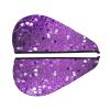 LHBWCVN Sparkling Purple Glitter Hair Towel Wrap for Women Hair Cap Coral Velvet Hair Drying Cap with Button Super Absorbent Hair Drying Towel Quick Dry Hair Turban for Wet Hair Long Thick Hair view 2