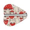 LHBWCVN Red White Mushroom Hair Towel Wrap for Women Hair Cap Coral Velvet Hair Drying Cap with Button Super Absorbent Hair Drying Towel Quick Dry Hair Turban for Wet Hair Long Thick Hair view 2