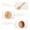 Bamboo Mask Mixing Bowl Set Face Mask Stirring Bowl Spa Tools Skin Care Set view 2