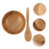 Bamboo Mask Mixing Bowl Set Face Mask Stirring Bowl Spa Tools Skin Care Set view 4