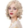 Dai Cloud Blonde 1920s Wig for Women Long Finger Wave Party Hair Synthetic Full Vintage Blonde Wigs for Womens Lady Cosplay Costume Fancy Dress Flapper Wig view 1