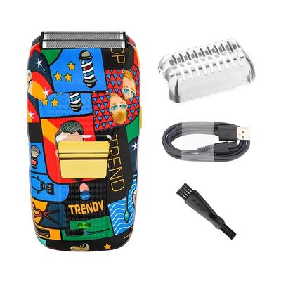 EWKYLSEM Razors Fully Graffitied Electric Trimmer Two-Piece Set, Rechargeable Cordless Hair Clippers, Men's graffitied Razor, Graffitied Print(Graffiti Razor)